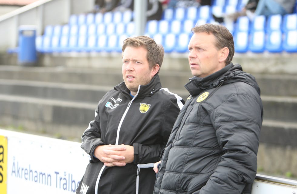 Tor Martin Hegrenes (t.h.) tar over etter Håkon André Waage i Skjold. Foto: Alf-Einar Kvalavåg