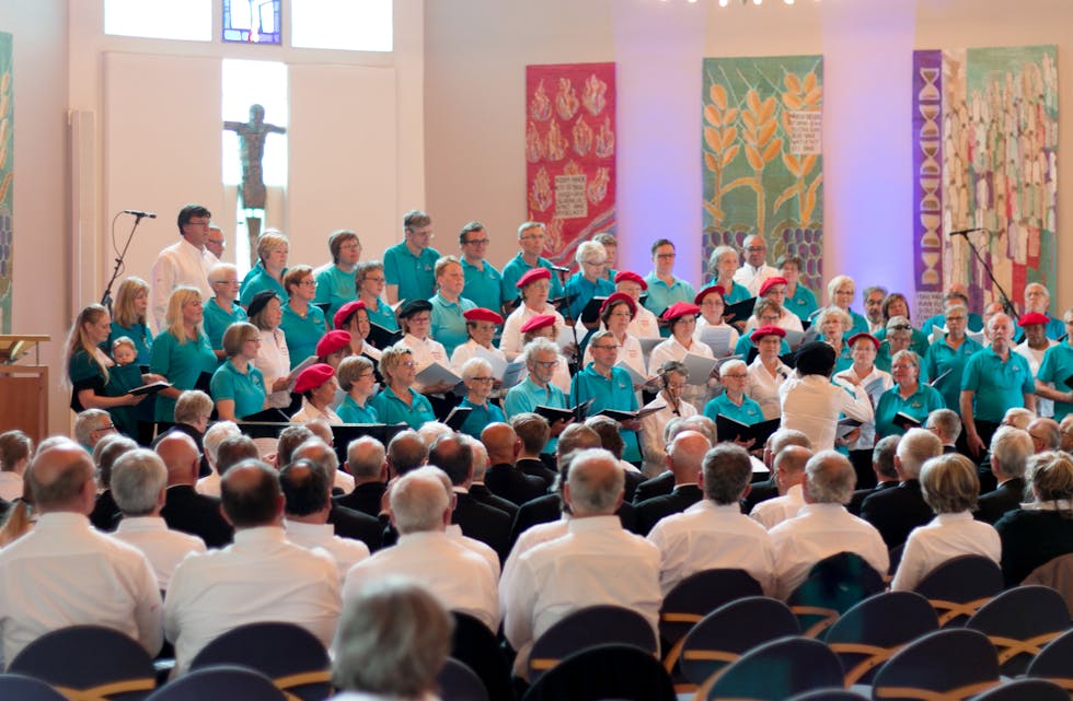 Tysvær Blandakor sammen med Le Croche’choeur og Lagunt et Maita.
Foto: Jorunn Bjørndal Lilleland