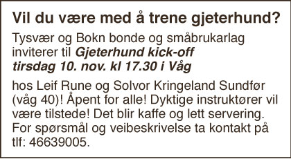 Gjeterhund-kick-off