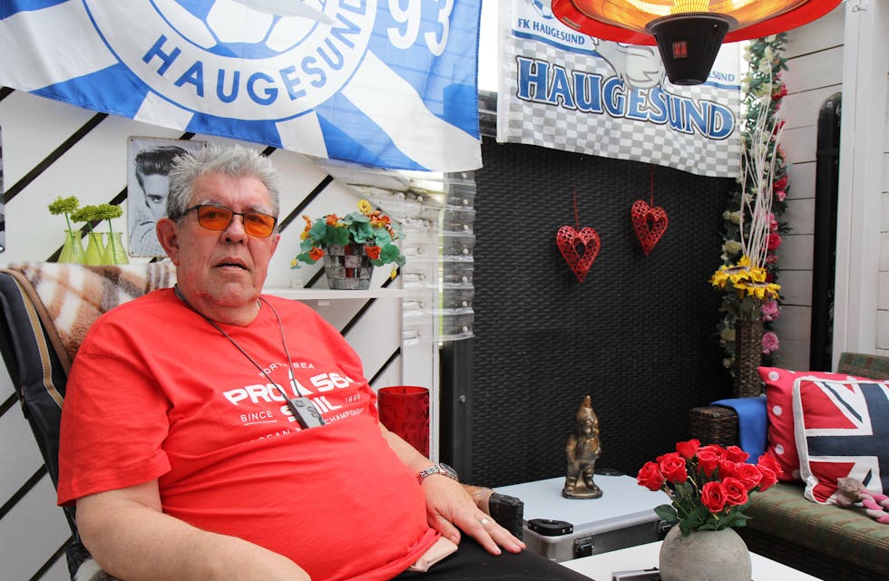Knut Gunnar Mikkelsen blei nyleg operert for kreft. Nå vil han samle inn pengar for at kreftavdelinga på Haugesund sjukehus skal bli litt trivelegare.
Foto: Ingvild R. Myklebust