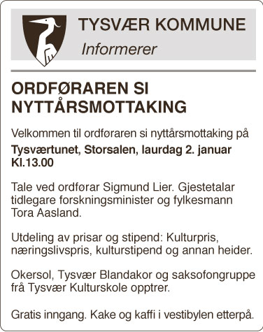 Ordføraren-si-nyttårsmottaking