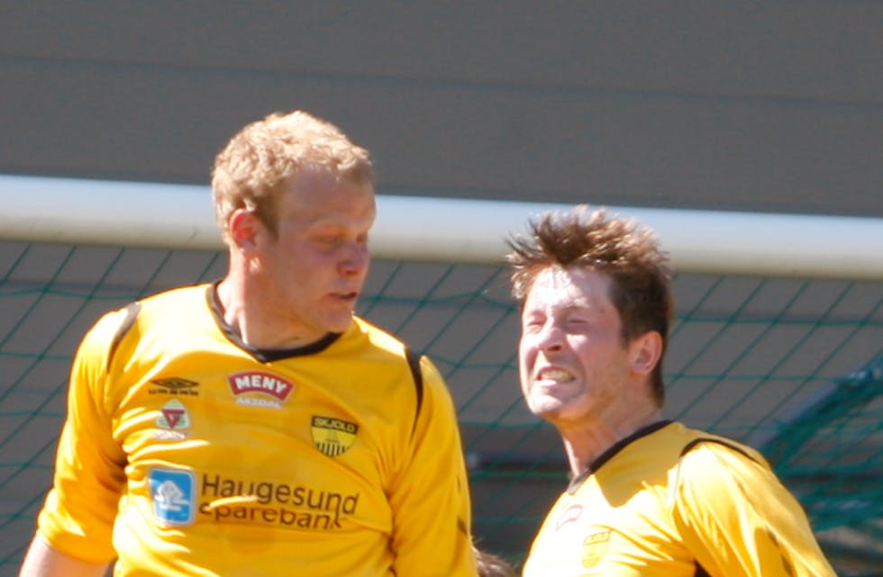 Espen Helgeland og Christian Askeland spelte ein god kamp for Skjold. Foto: Alf-Einar Kvalavåg
