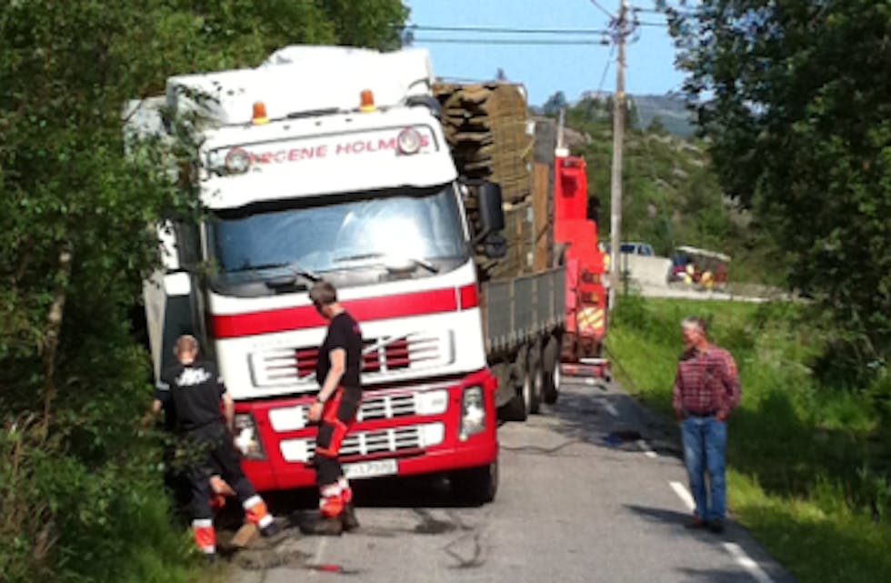 Uhellet skjedde rett etter avkjørselen til Staua.