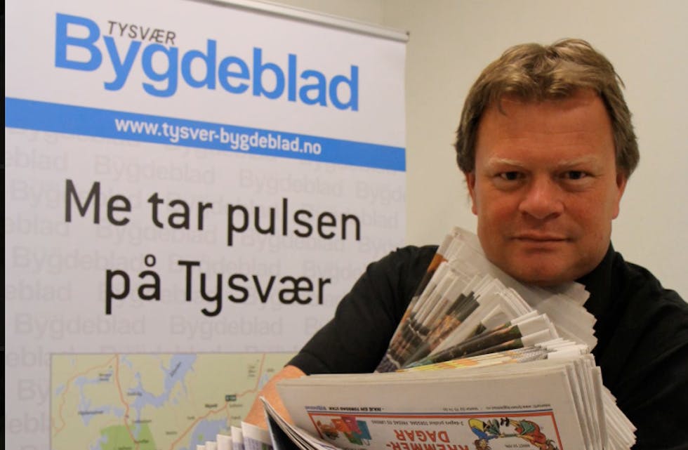 Tysvær Bygdeblad hadde sitt beste år nokon sinne i 2013. Redaktør Alf-Einar Kvalavåg likar dagens opplagstal.
Foto: Mona Terjesen