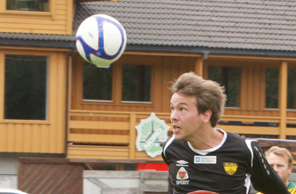 Bjørnar Hompland skåra for Skjold mot Madla. Foto: Alf-Einar Kvalavåg