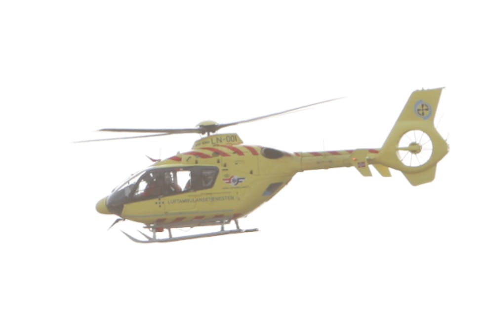 Ei kvinne skal vere frakta til Haugesund sjukehus etter ei ulykke i Espevik. Illfoto: Alf-Einar Kvalavåg