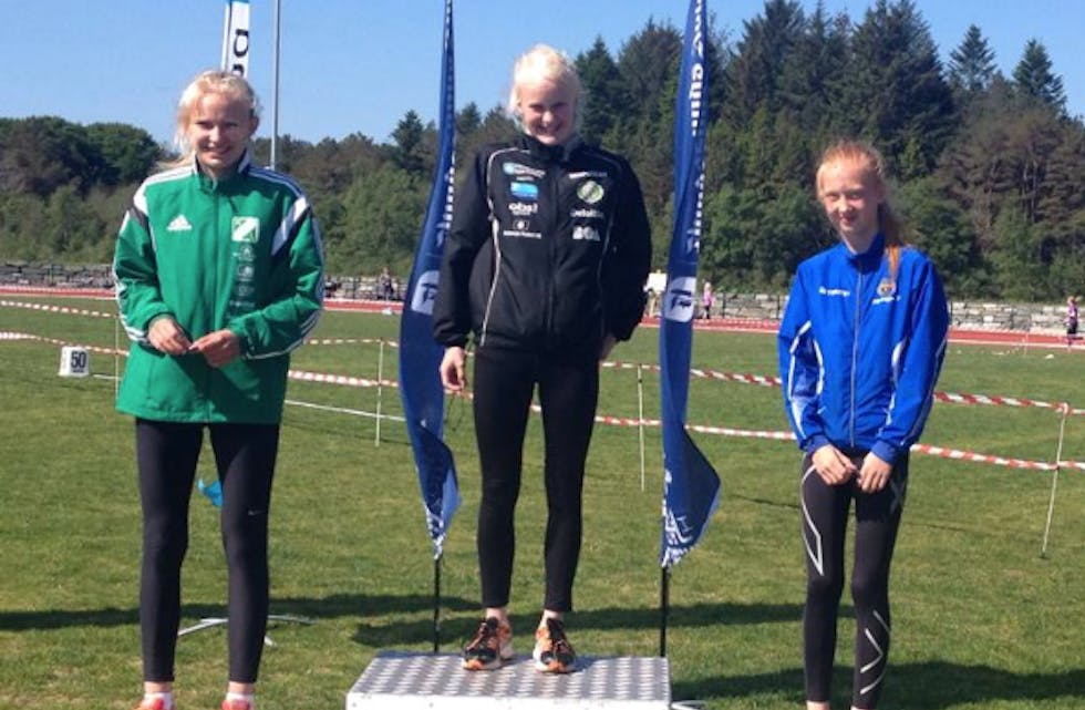 Elise Frønsdal Øien frå Grinde og HIL vann 60 meteren på årsbeste i landet. Foto: Privat
