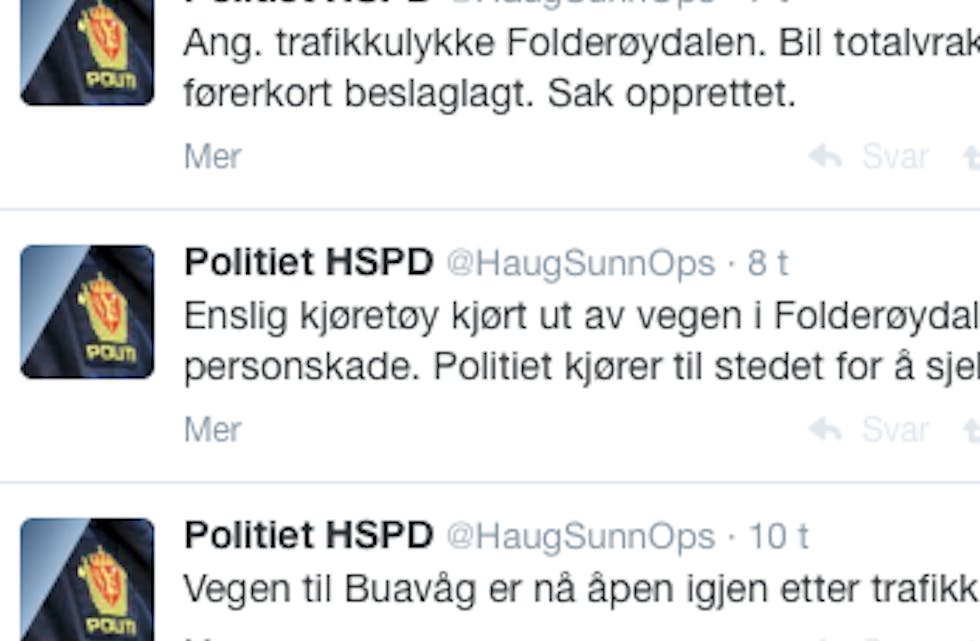 Politiet twitrar ikkje nok på nynorsk, meiner mållaget.