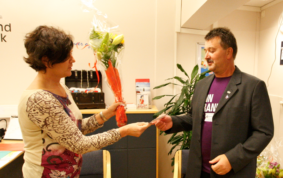 Kristine Aurdal takkar Kåre Gaupås for innsatsen.