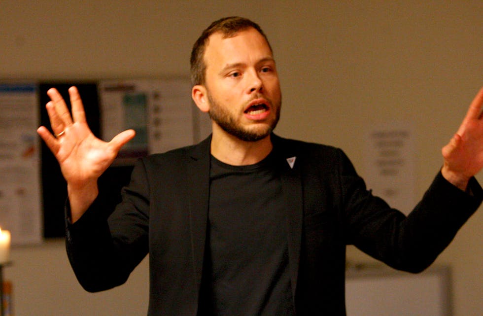 – Alle gode krefter må samlast slik at me får ei god Tysvær-liste til valet, meinte Audun Lysbakken då han gjesta Tysvær i dag. Foto: Alf-Einar Kvalavåg