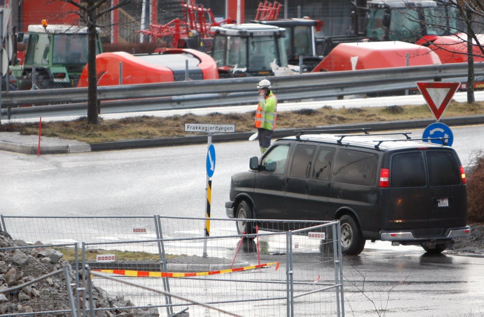 I går var det kolonnekjøring gjennom Førretunellen.
Foto: Alf-Einar Kvalavåg