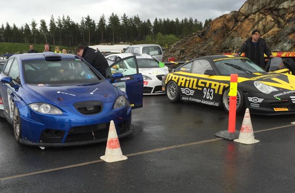 Snart klart for 2 finale i GT3&4. Eivind Nernes i 2. spor, Bjørn Tvedt i 3. spor å Arild Riise i 4. spor og Per Øyvind Seeberg i 1. spor.
Foto: Audun Gaard