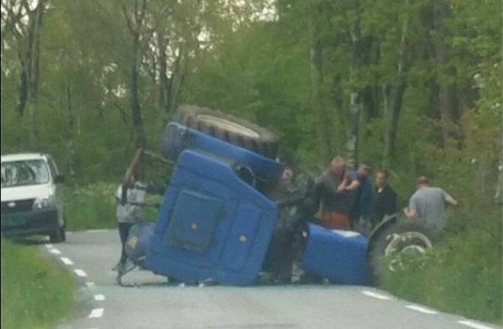 Slik så det ut på ulykkesstedet. Foto: Ole Martin Huglen