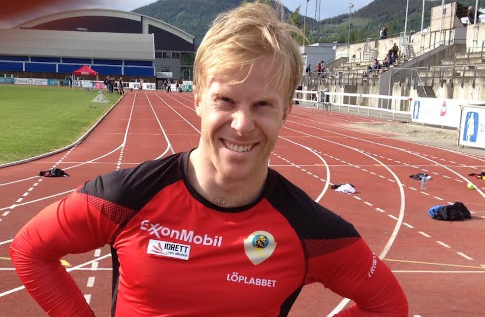 Lars Jøran Storhaug sprinta inn til 10.70 på Lillehammer i dag. Foto: privat