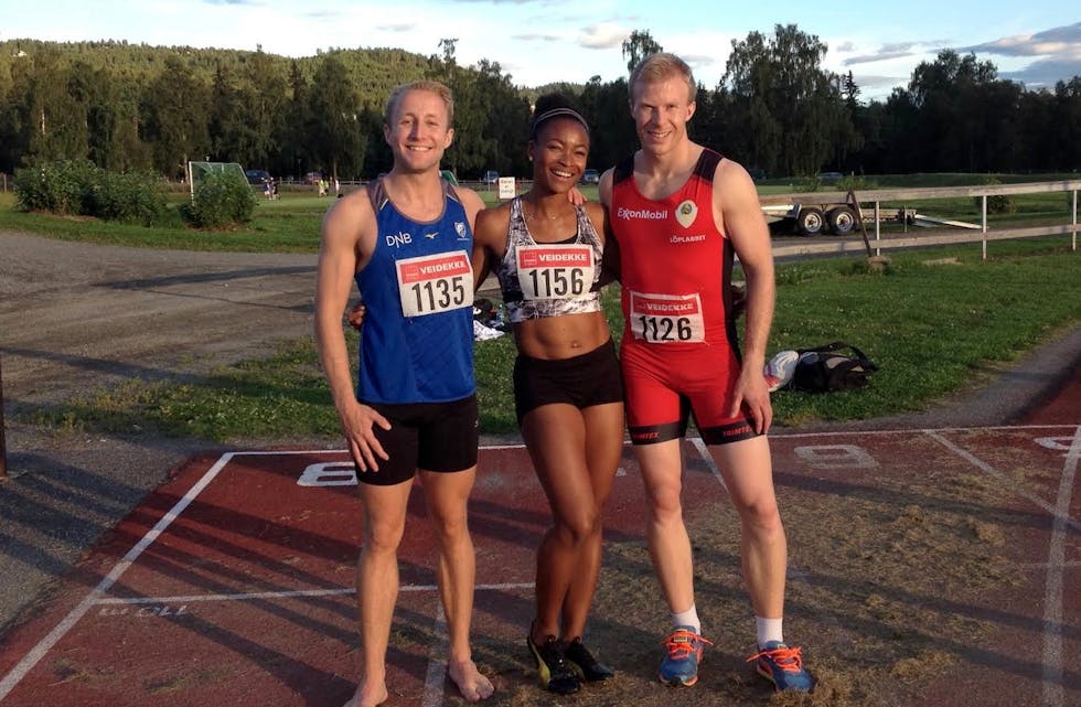 Michael Rosenberg og Ezinne Okparaebo og Lars Jøran Storhaug løp mot hverandre på Lillehammer.