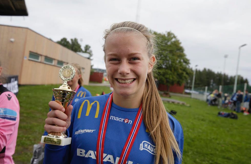 Tiril Herland var banens beste i finalen då Haugar vann Adidascupen i J14-klassen. Foto: Grethe Nygaard