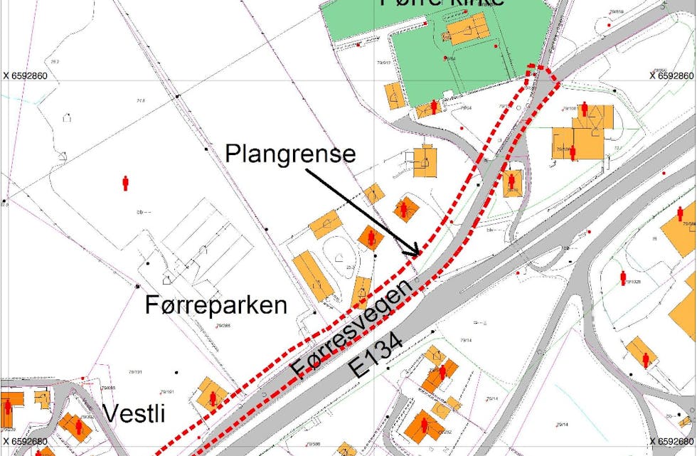 Reguleringsarbeidet med fortau frå Vestli til kyrka er satt i gang.