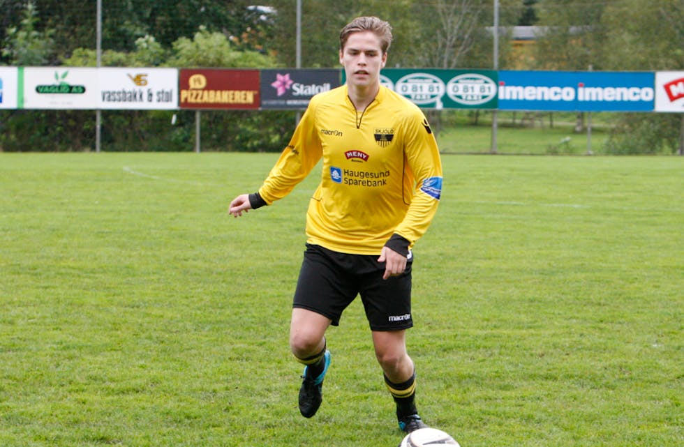 Sondre Bådsvik skåra kampens einaste mål. Foto: Alf-Einar Kvalavåg