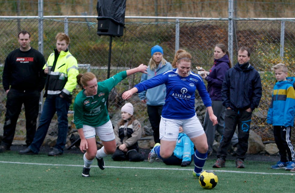 Tomine Teistedal Vikre skåra fem mål i KM-finalen mot Klepp. Foto: Alf-Einar Kvalavåg