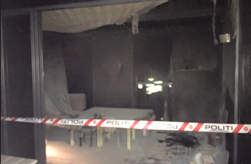 Hagestuen ble påført en del sotskader i brannen. Foto: privat