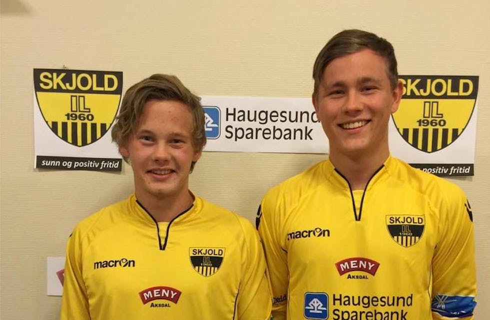 Stian Knutsen og Espen Sørenes har signert for Skjold. Berre formalitetar står igjen for at dei to tidlegare Falkeid-spelararane er klare. Foto: Hans Gunnar Hansen