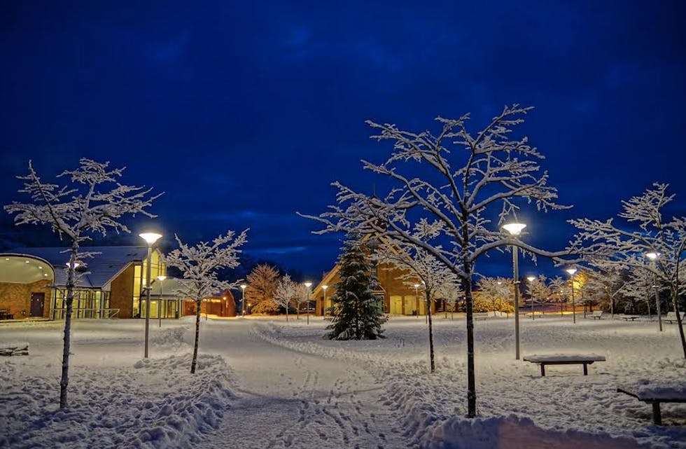 Aksdal by night. Foto: Øystein Simonsen