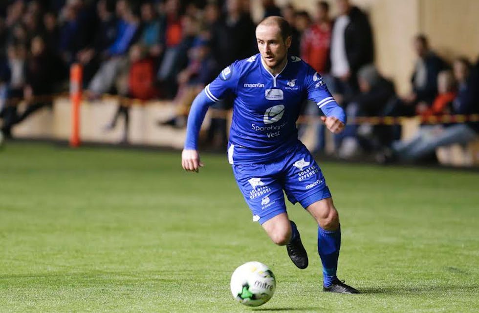 Roy Miljteig skåra for FKH mot Stord i dagens treningskamp som FKH vann 6-0. Foto: Grethe Nygaard/Haugesunds Avis