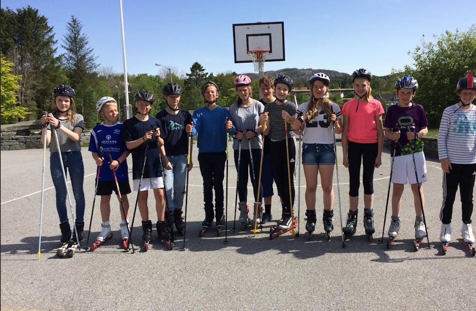 Med Rulleski på timeplanen på Førland skule.