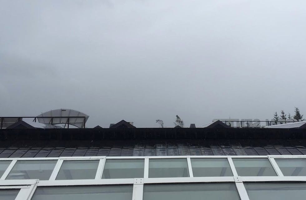 Vått og grått i Aksdal akkurat nå. Verre skal det bli. Foto: Alf-Einar Kvalavåg