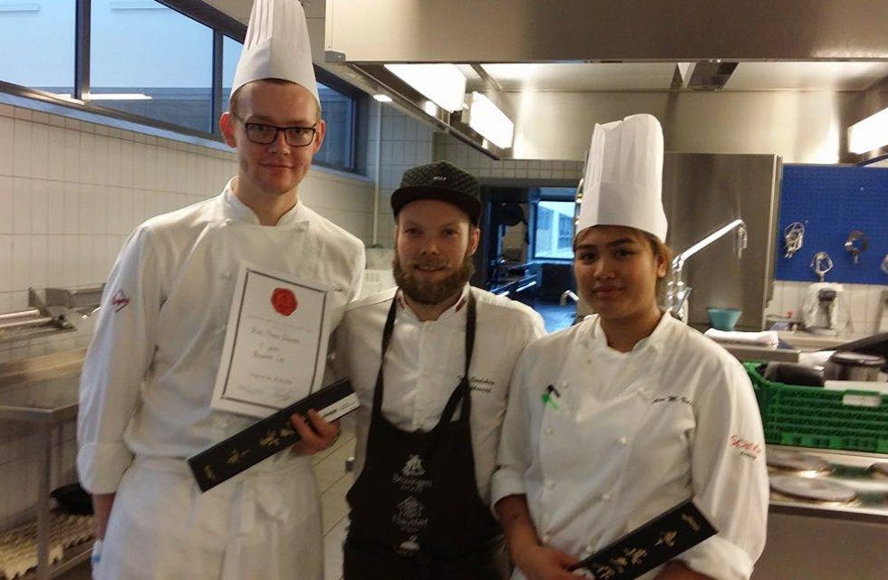 Kokketalentene Paul Steinar Dalaker og Clive Valdez vant Haugalandscupen Foto: Privat