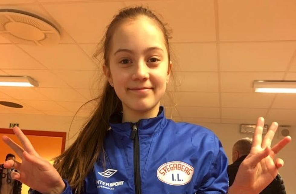 Hedda Opsøen gjorde det godt i bergen og vant flere øvelser. Foto: Privat