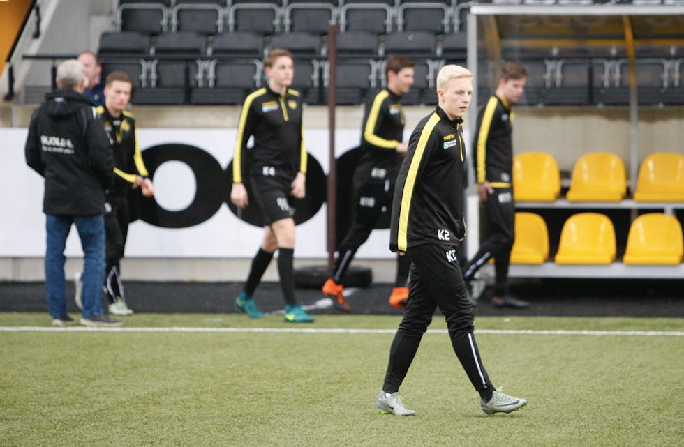 Jonas Staurland og Skjold er på plass på nye Ålgård stadion. Foto: Alf-Einar Kvalavåg
