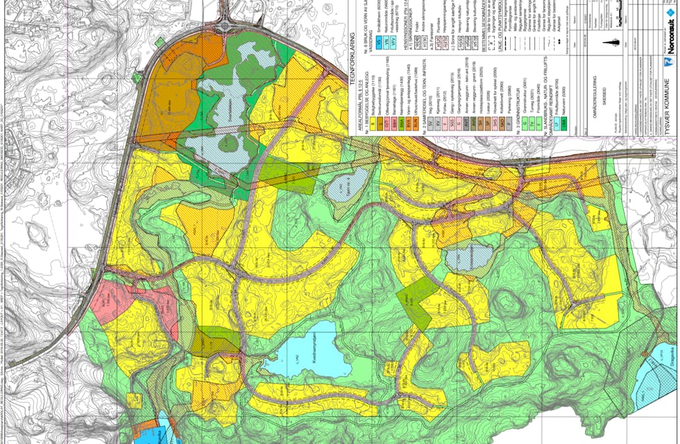 Frakkagjerd utgjer saman med Førre det klart største oppvekstområdet i Tysvær. 5-6000 av kommunens 11000 innbyggjarar bur her. Og no blir det større. Illustrasjon: Tysvær kommune