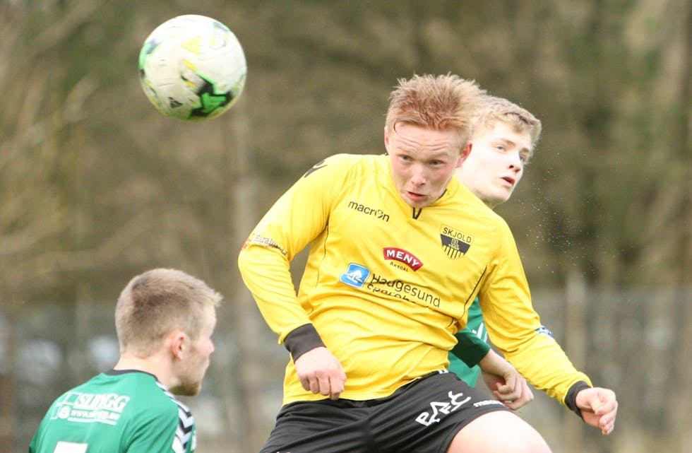 Vegard Steinsland heada inn 1-1, noe som viste seg å gi Skjold ett poeng i Stavanger. Arkivfoto: Alf-Einar Kvalavåg