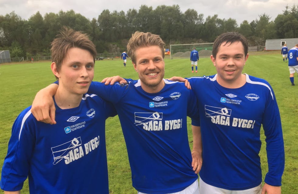 Ein fornøyd S-trio med Falkeid mål i dag:
Sindre Bakken (2), Stian Helgeland og Sander Susort.
