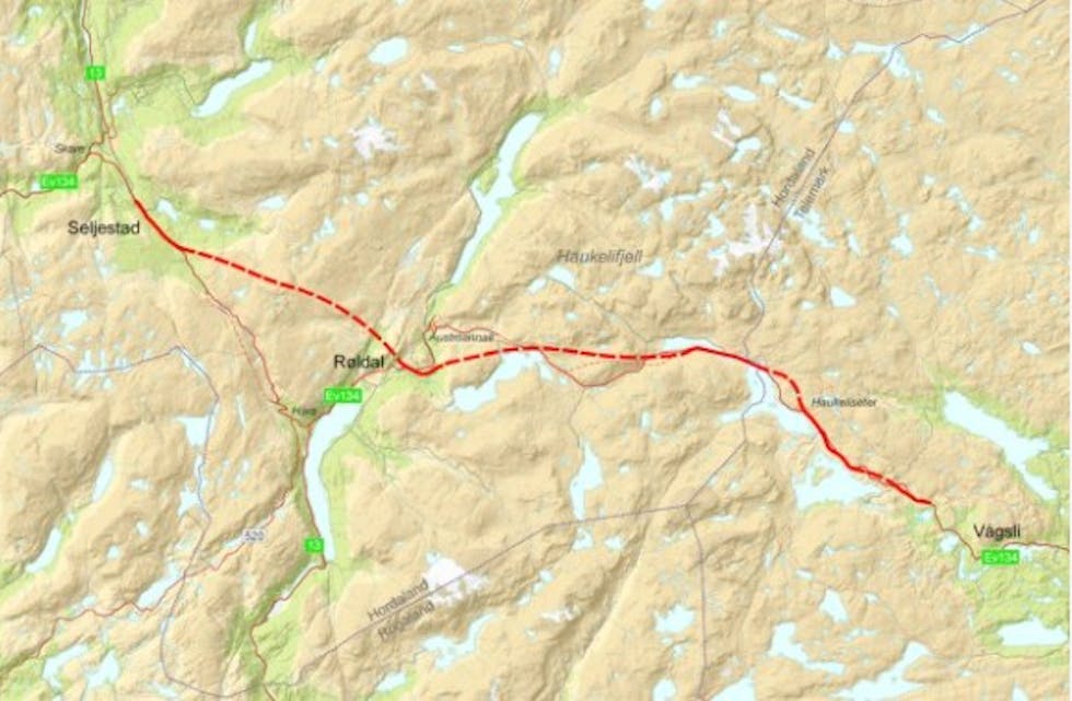 Strekningen fra Vågsli til Røldal kan bli strøket i NTP.