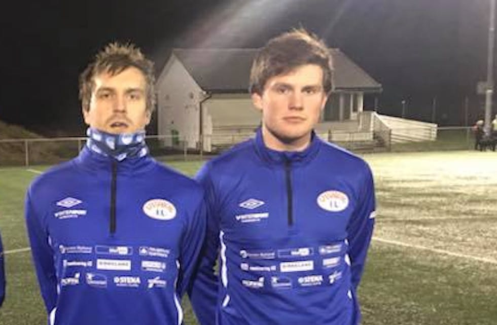 Are Søderlund og Fredrik Svendsen spilte for Stegaberg. Foto: Stegaberg IL