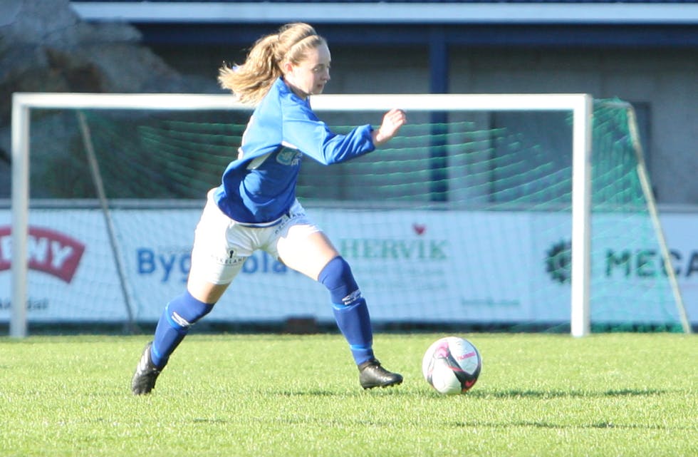 Solveig Egge reduserte like før slutt, da Falkeid tapte 1-2 for Hinna 2. Arkivfoto: Alf-Einar Kvalavåg