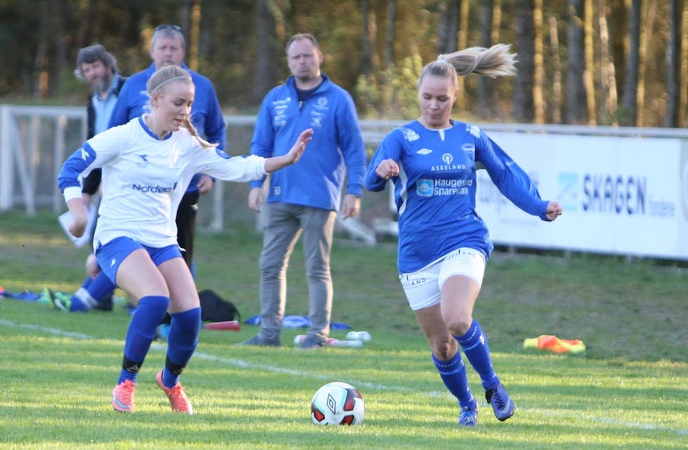 Malene Sørenes og Falkeid skal ut i en tøff kamp mot Randaberg i kveld. Foto: Alf-Einar Kvalavåg