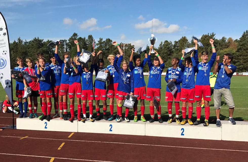Stegaberg G14 har i dg morges spilt finale i Kattegat Cup i Danmark. Det ble et knepent 1-2-tap mot svenske Lilla Träslövs. Foto: Trond Notland