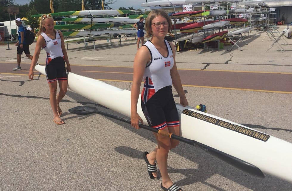 Elise Erland fra Tysvær KKK padlet sammen med Thea Røsten fra Bærum og Strand KK