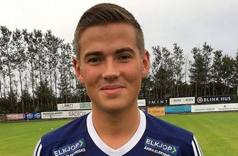Kristian Trepanier Walland er klar for spill i Åkra. Foto: Åkra IL