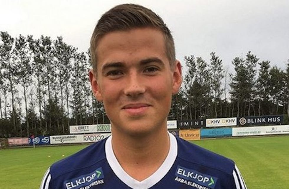 Kristian Trepanier Walland er klar for spill i Åkra. Foto: Åkra IL