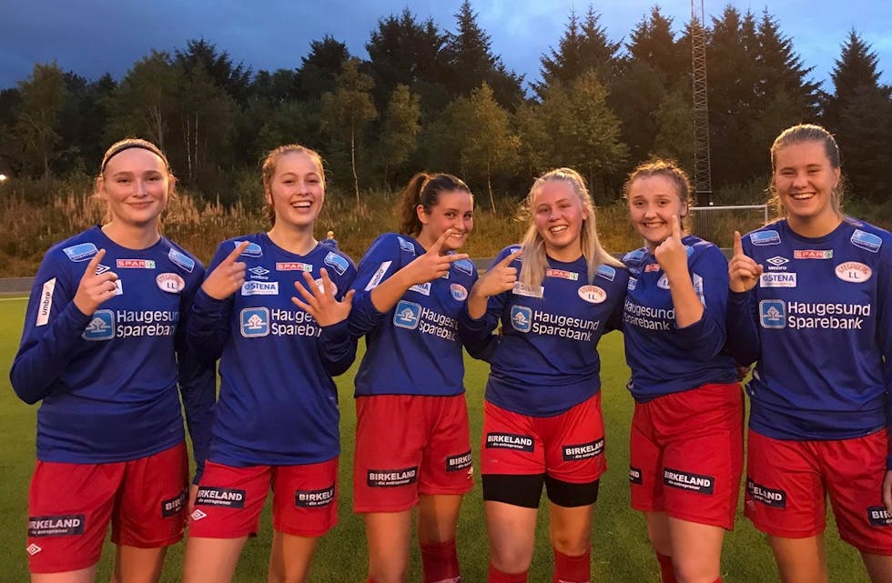 Emilie Mæland, Lena Litlehamar (6), Cecilie Apeland (2), Malene Vierdal, Mia Gabrielle Thorvaldsen og Ava Skrunes scoret målene i kampen som var stort sett enveiskjøring fra start til mål.