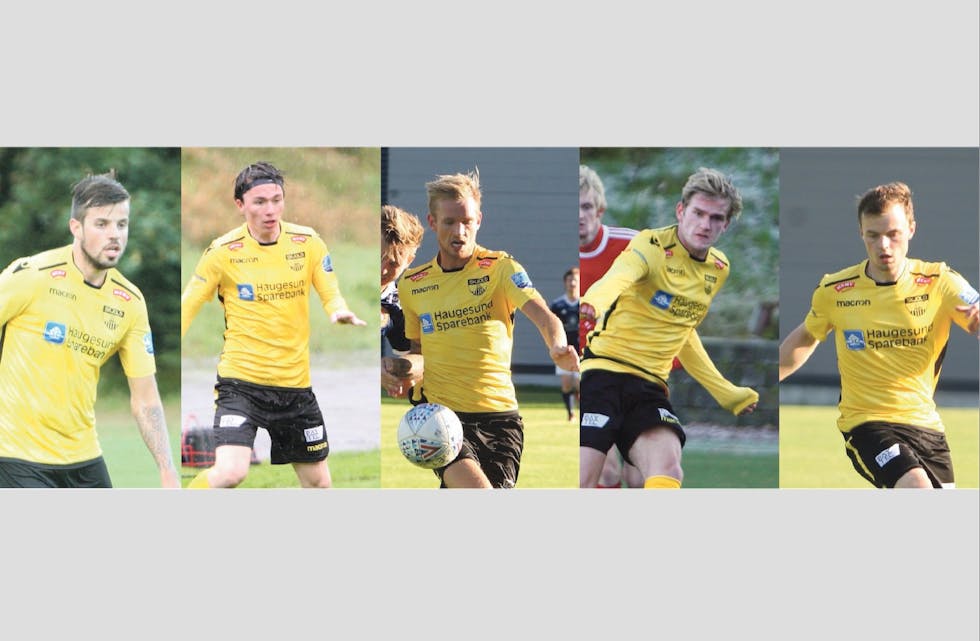 Hvem blir «Årets spiller»? Det er en av disse fem. Jonas Wergeland, Marco Passera, Aleksander Gundersen, Daniel Aarås eller Jonas Risanger. Foto: Alf-Einar Kvalavåg