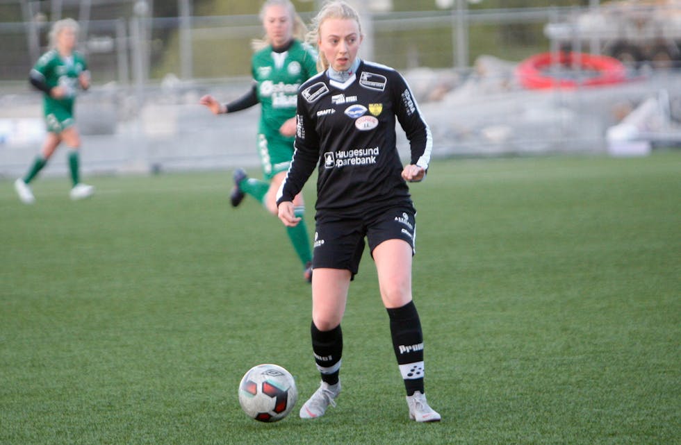 Elena Simone Stenersen scoret på overtid og sikret Tysværdamene poeng på Bryne. Foto: Alf-Einar Kvalavåg