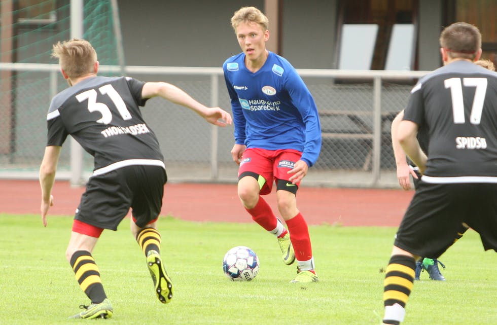 Espen Jansen var en av målscorerne i kveld i kampen som endte med 3-2-seier. Foto: Alf-Einar Kvalavåg