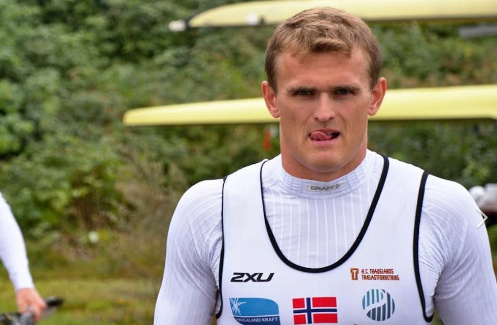 Lars Magne Ullvang er klar for semifinalen i VM på K1 1000 meter. Foto: Norges padleforbund