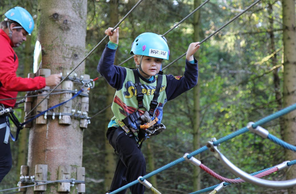Sondre Sælevik Fjose i full fart i ei av løypene i parken.
Foto: Ingvild R. Myklebust