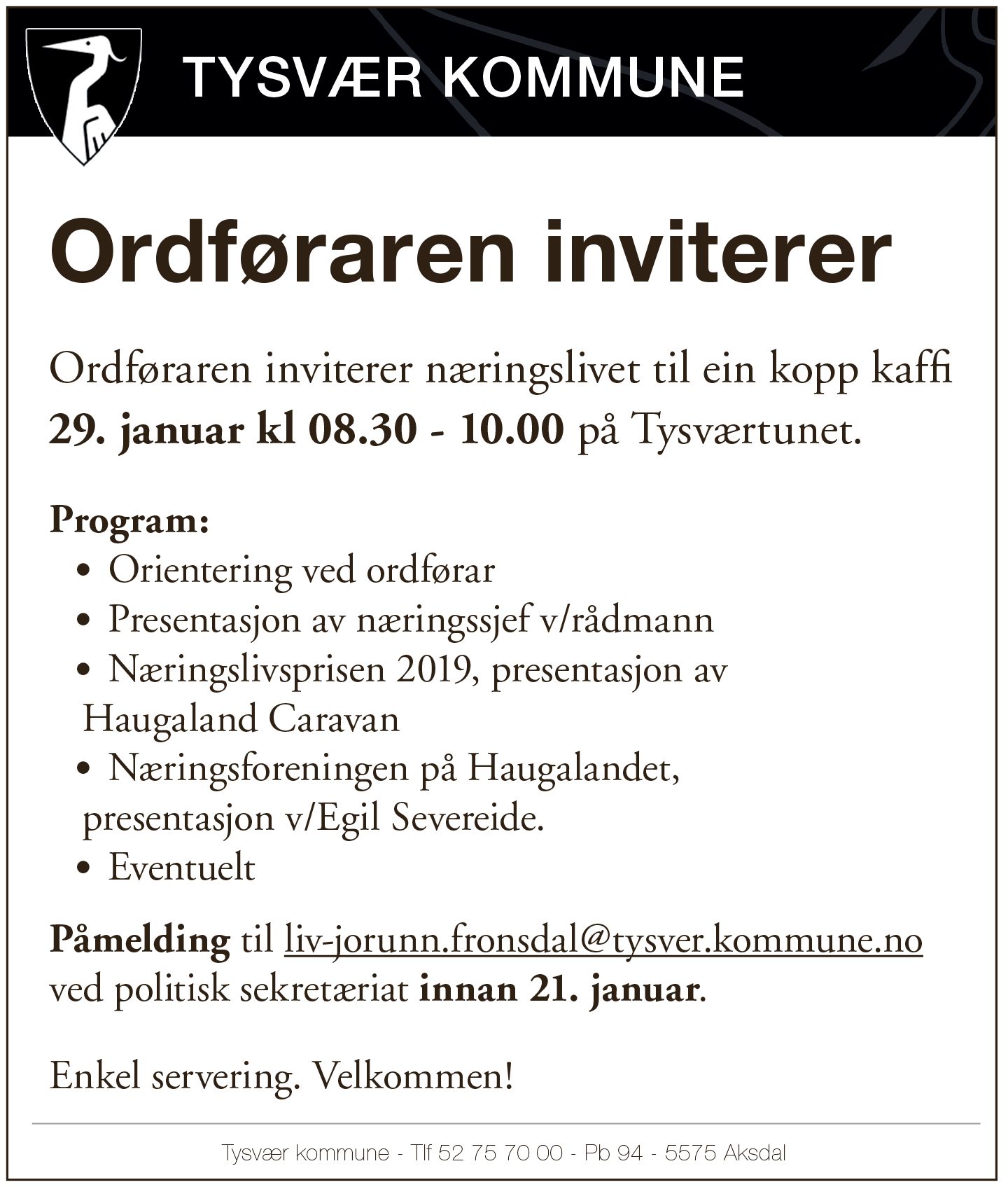 TK -Kopp kaffi næringslivet mod 23